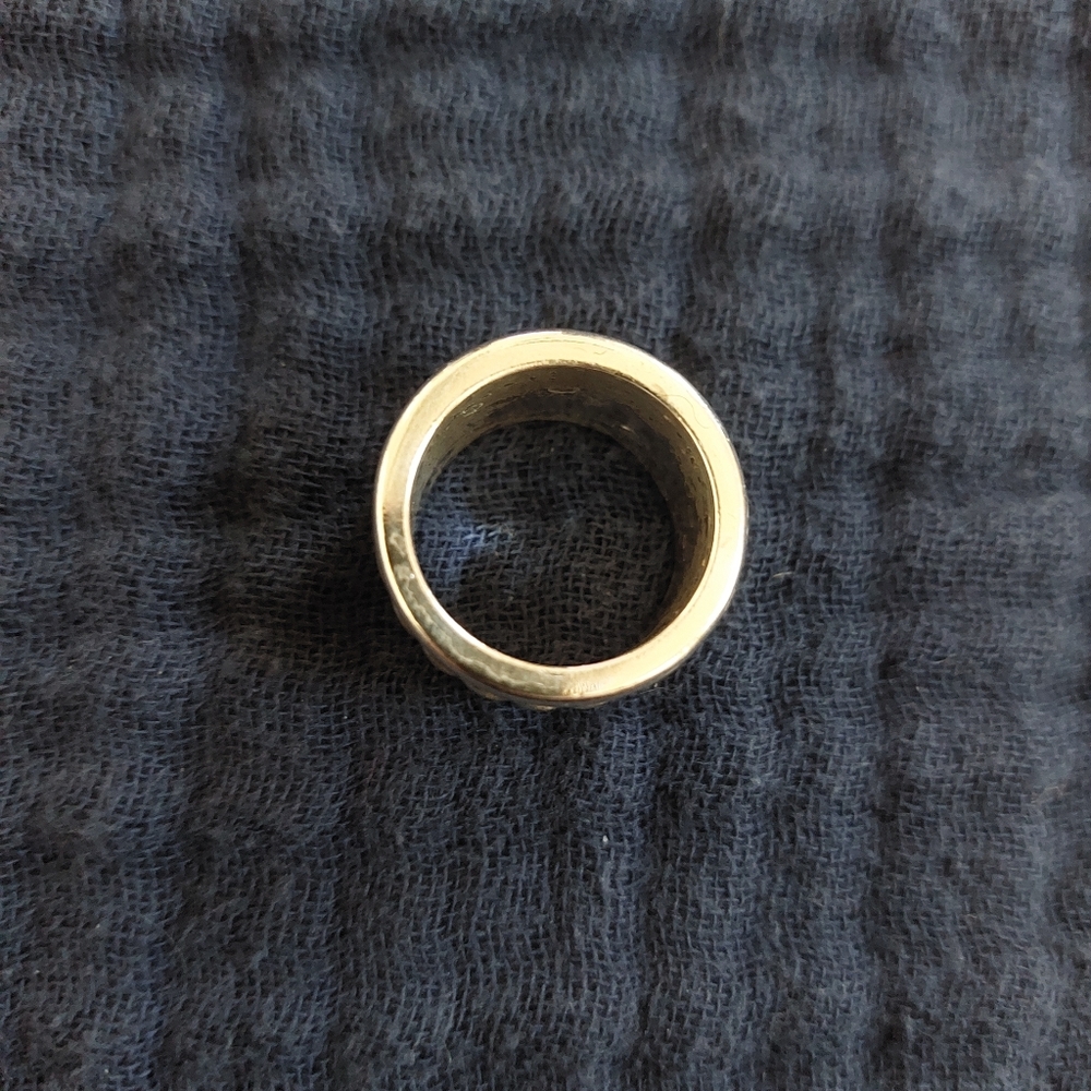 Brighton Silver And Gold-Tone Textured Ring, Size 7 - Picture 4 of 6